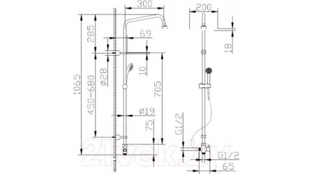 Душевая система Bravat Fit-R D283CP-2-RUS 