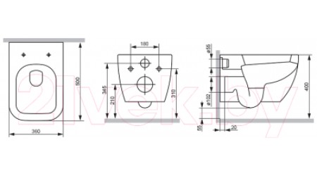 Унитаз подвесной AM.PM FlashClean C901701SC