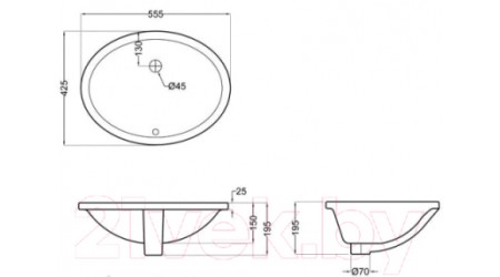 Умывальник Jaquar Florentine FLS-WHT-5701