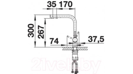 Смеситель Blanco Fontas II / 523139 