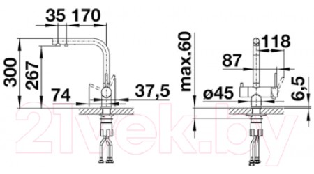 Смеситель Blanco Fontas II / 523139 