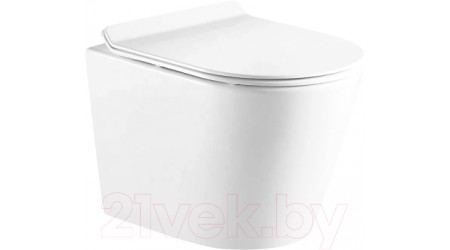 Унитаз подвесной Azario Fonti AZ-402W (с сиденьем)