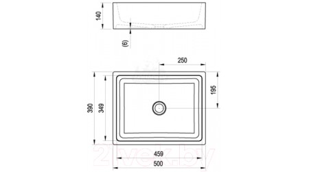 Умывальник Ravak Formy 01 50x39 / XJL01250000