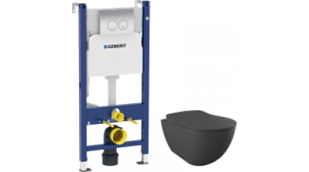 Унитаз подвесной с инсталляцией Creavit Free FE322-11AM00E-0000 + KC0903.01.0400E + 458.124.21.1