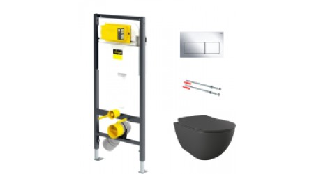 Унитаз подвесной с инсталляцией Creavit Free FE322-11AM00E-0000 + KC0903.01.0400E + 792824