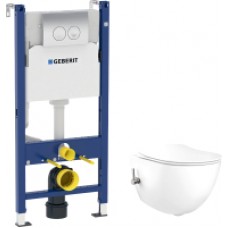 Унитаз подвесной с инсталляцией Creavit Free FE322-34CB00E-0002 + KC0903.02.0000E + 458.124.21.1