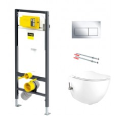 Унитаз подвесной с инсталляцией Creavit Free FE322-34CB00E-0002 + KC0903.02.0000E + 792824