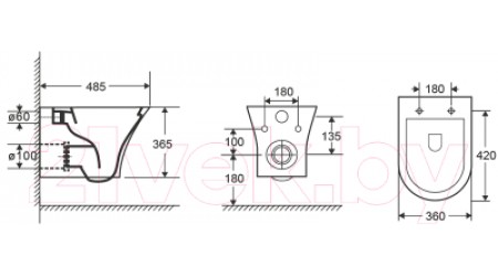 Унитаз подвесной Azario Fretta Round AZ-2617E