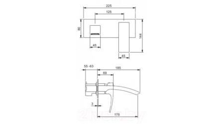 Смеситель Gappo G1007-2 