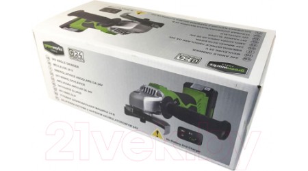 Угловая шлифовальная машина Greenworks G24AG (3200007)