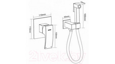 Смеситель Gappo G7207 
