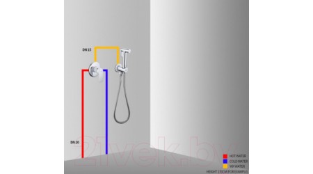 Смеситель Gappo G7248 (белый/хром) 