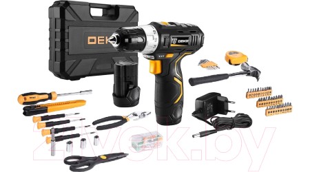 Аккумуляторная дрель-шуруповерт Deko GCD12DU3 Set 104 / 063-4133