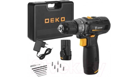 Аккумуляторная дрель-шуруповерт Deko GCD12DU3 SET6 / 063-4007