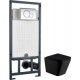 Унитаз подвесной с инсталляцией WeltWasser Gelbach 004 MT-BL + Marberg 507 RD