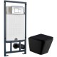 Унитаз подвесной с инсталляцией WeltWasser Gelbach 004 MT-BL + Marberg 507 SE