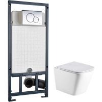 Унитаз подвесной с инсталляцией WeltWasser Gelbach 004 MT-WT + Marberg 507 RD