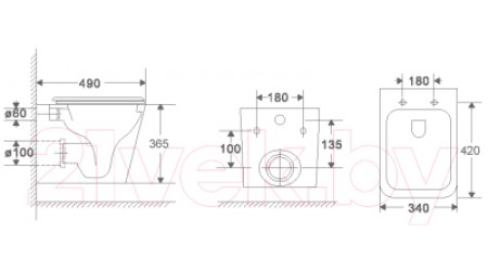 Унитаз подвесной WeltWasser Gelbach 043 GL-WT