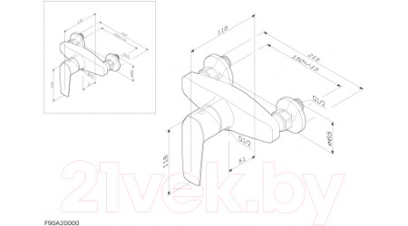 Смеситель AM.PM Gem F90A20000 