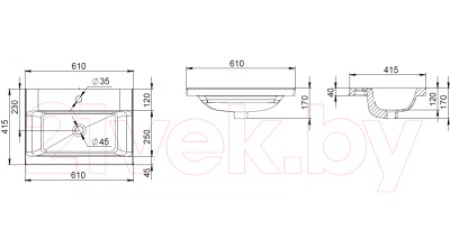Умывальник AM.PM Gem M90WCC0602WG