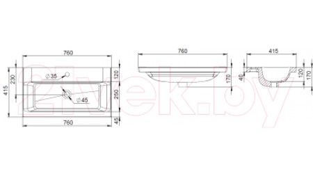 Умывальник AM.PM Gem M90WCC0752WG