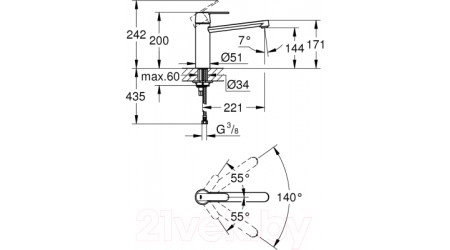 Смеситель GROHE Get 30196000 