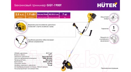 Бензокоса Huter GGT-1900T (70/2/11)