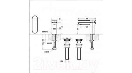 Смеситель Bravat Gina F165104C-ENG 