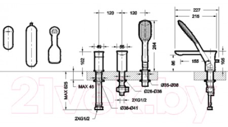 Смеситель Bravat Gina F565104C-2-ENG 