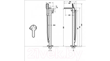 Смеситель Bravat Gina F665104C-B3-ENG 
