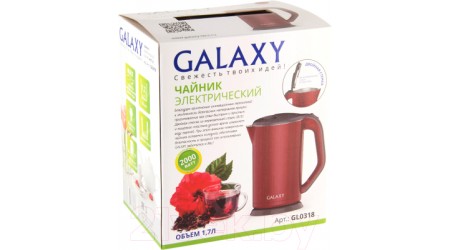 Электрочайник Galaxy GL 0318 (красный)