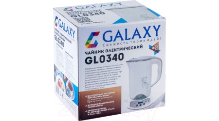 Электрочайник Galaxy GL 0340 (белый)
