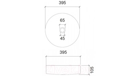 Умывальник Abber Glas AK2301OR (красный)