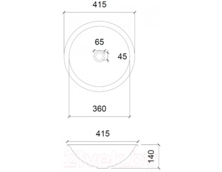 Умывальник Abber Glas AK2302 (прозрачный)