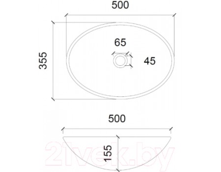 Умывальник Abber Glas AK2303 (прозрачный)