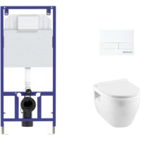 Унитаз подвесной с инсталляцией Aquanet Glide-W 210772 + Novum 525 040000 + L1 040011