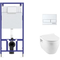 Унитаз подвесной с инсталляцией Aquanet Glide-W 210772 + Novum 525 040000 + L2 040012