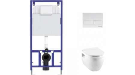 Унитаз подвесной с инсталляцией Aquanet Glide-W 210772 + Novum 525 040000 + L4 040014