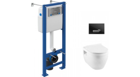 Унитаз подвесной с инсталляцией Aquanet Glide-W 210772 + S-IN-MZ-VECTOR + P-BU-ACT/Blg/Gl