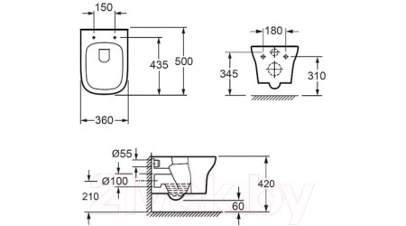 Унитаз подвесной IMEX Grace CH10134 / 180023