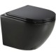 Унитаз подвесной Azario Grado AZ-0046N-MB (черный, с сиденьем)