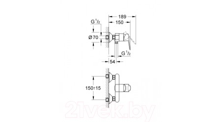 Смеситель GROHE BauEdge 23333000 