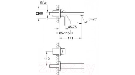 Корпус для скрытого монтажа GROHE Eurocube 19895000 