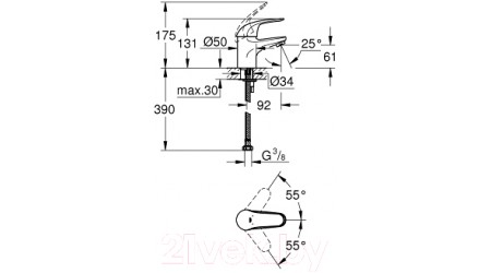 Смеситель GROHE Euroeco 32734000 