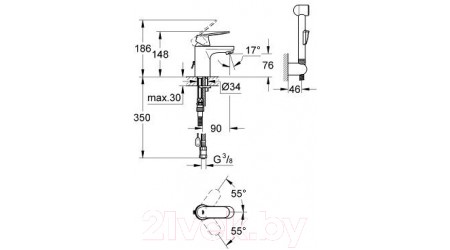 Смеситель GROHE Eurosmart Cosmopolitan 23125000 