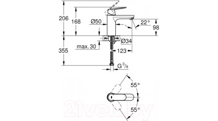Смеситель GROHE Eurosmart Cosmopolitan 23327000 