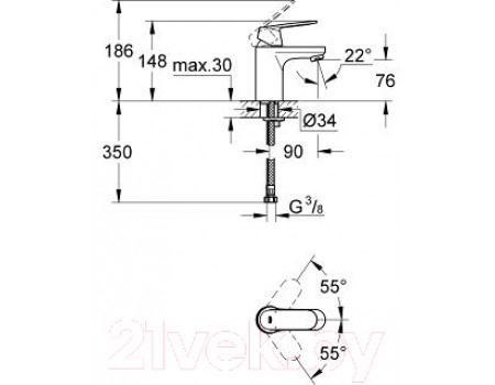 Смеситель GROHE Eurosmart Cosmopolitan 32824000 