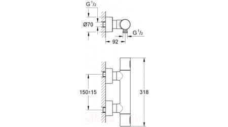 Смеситель GROHE Grohtherm 3000 Cosmopolitan 34274000 