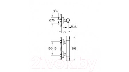 Смеситель GROHE Grohtherm 34765000 