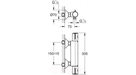 Смеситель GROHE Grohtherm 800 34558000 